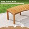 Natural Acacia Wood Garden Bench, Backless Design and Outdoor Seating